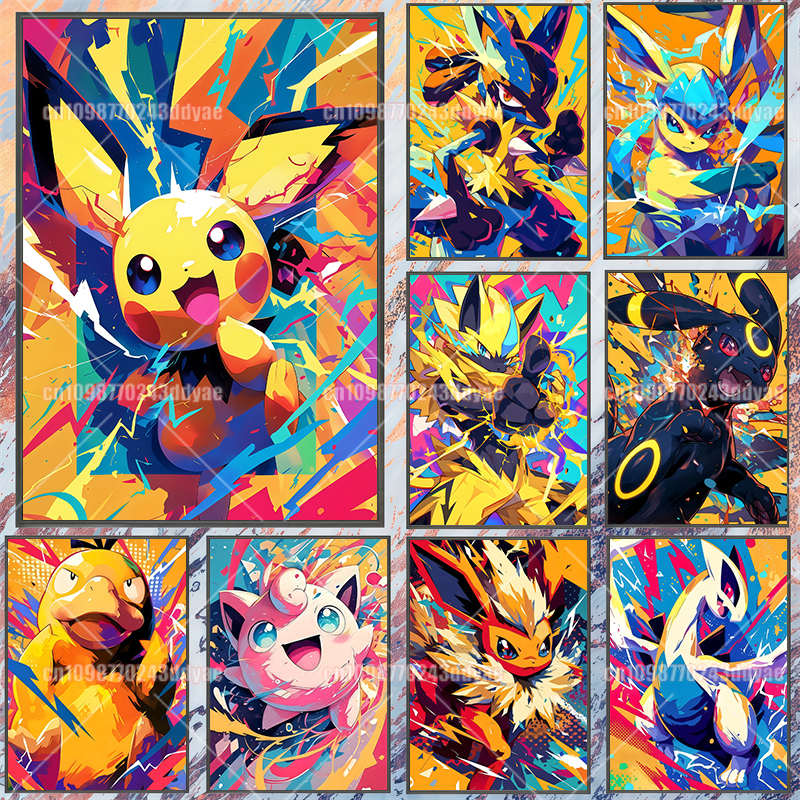 Anime Pokemon Canvas Painting  - Home Decor Wall Pictures 评论和价格