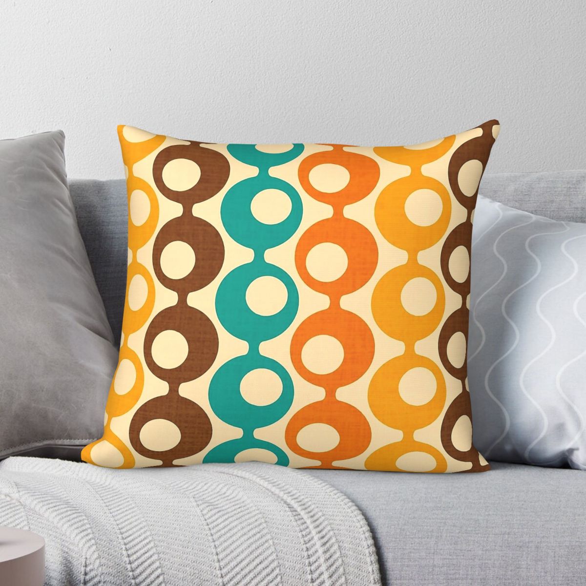 Mid-Century Mod Circles Square - Home Decor Mod 评论和价格
