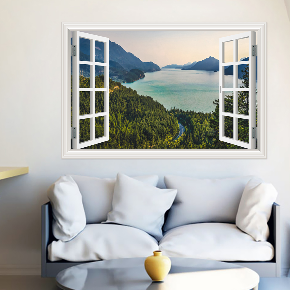 Modern 3D Large Landscape Wall - Home Decor Vinyl Flooring 评论和价格