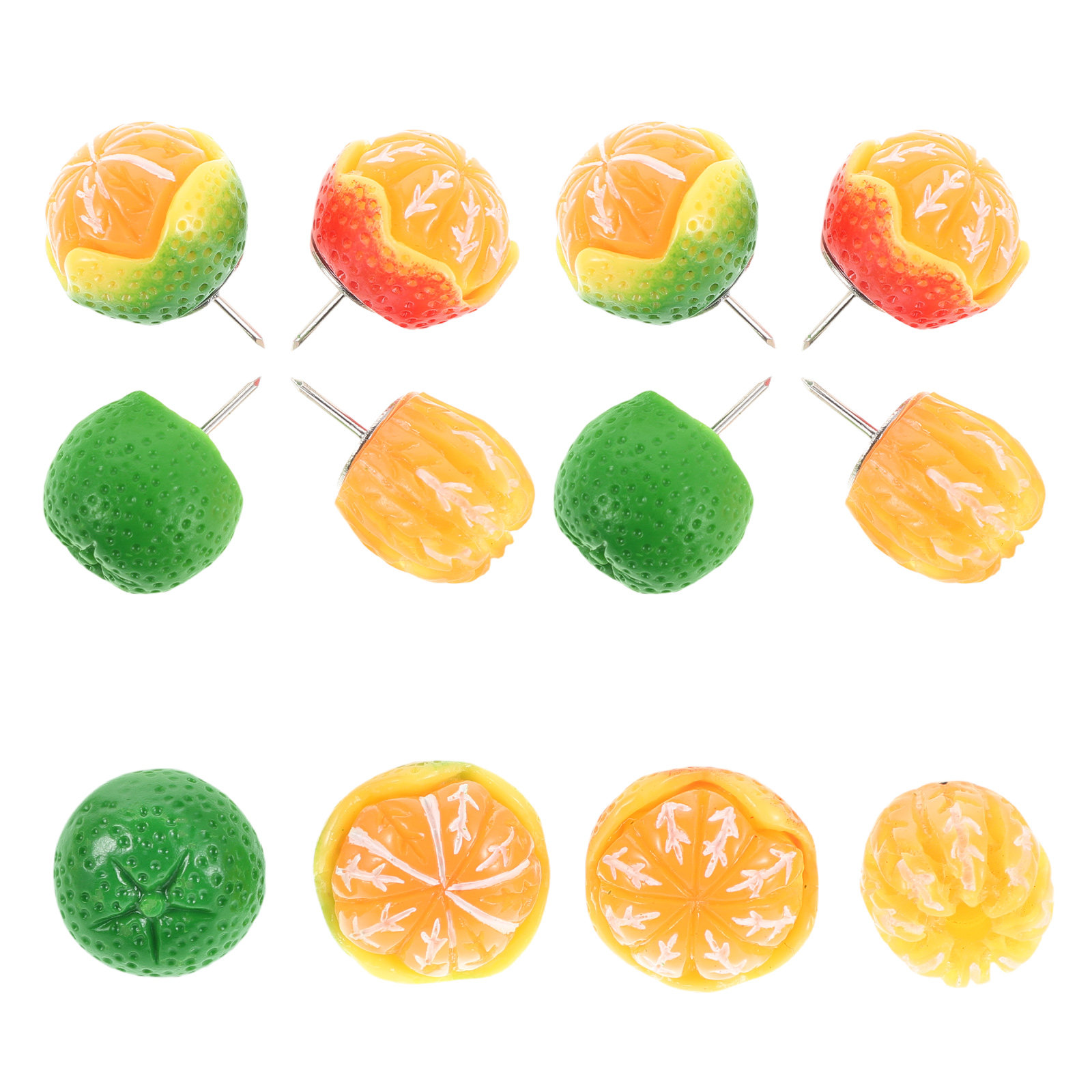 15Pcs Fruit Thumb Tacks Creati - Home Decor Orange 评论和价格
