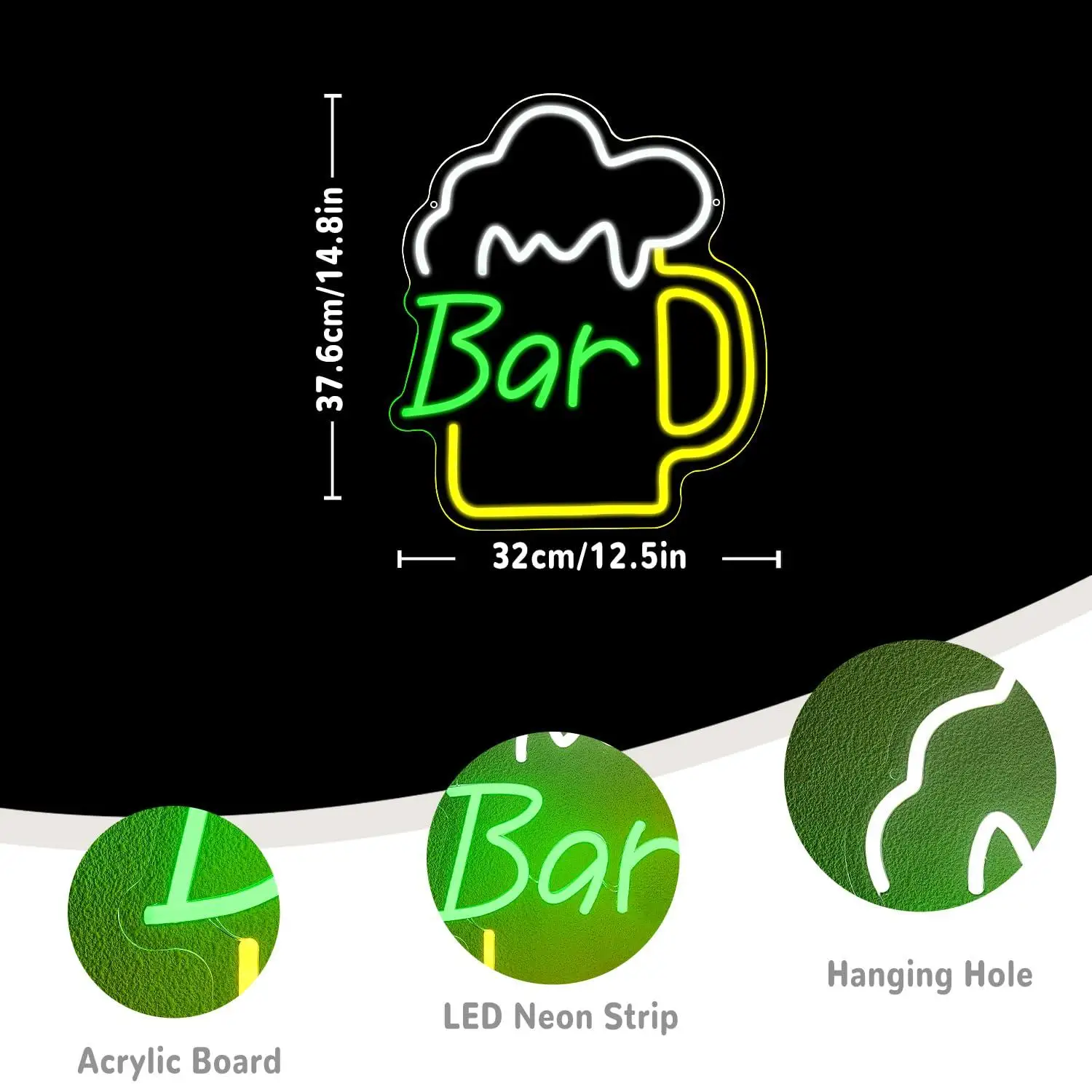 Beer Bar Neon Sign USB Dimmabl - Home Decor Shop 评论和价格