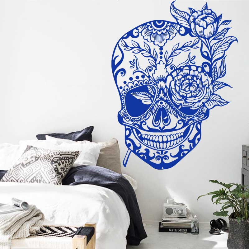 Day of the Dead sugar skull vi - Home Decor Vinyl Flooring 评论和价格