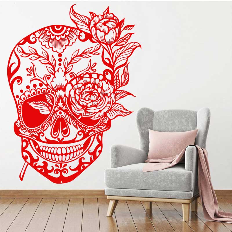 Day of the Dead sugar skull vi - Home Decor Vinyl Flooring 评论和价格