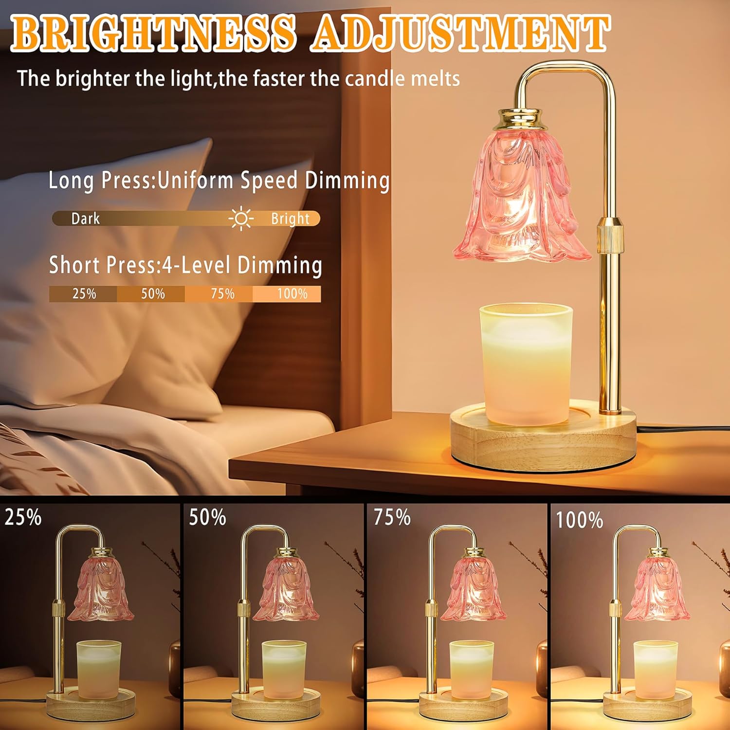 Pink Tulip Candle Warmer Lamp  - Home Decor Product 评论和价格