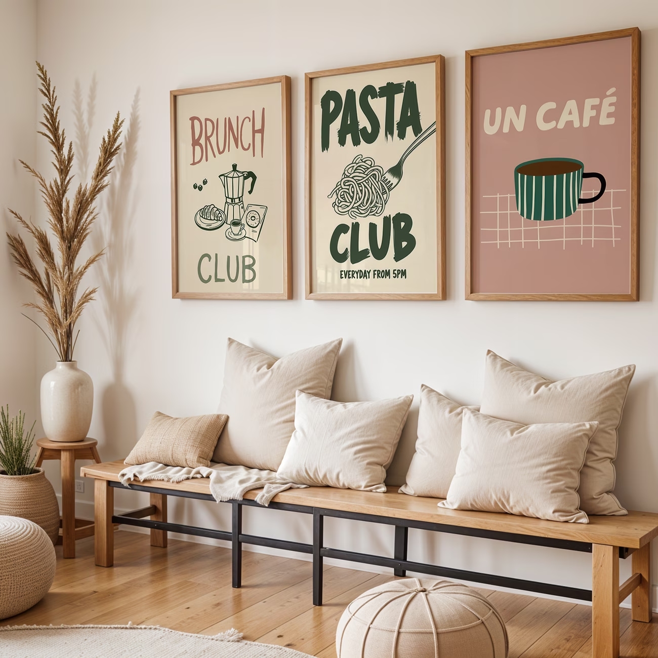 3pcsModern Pasta Club, Coffee, - Home Decor Wall Pictures 评论和价格