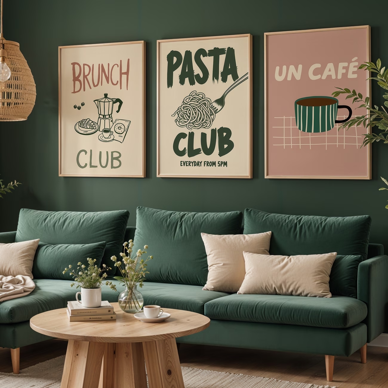 3pcsModern Pasta Club, Coffee, - Home Decor Wall Pictures 评论和价格