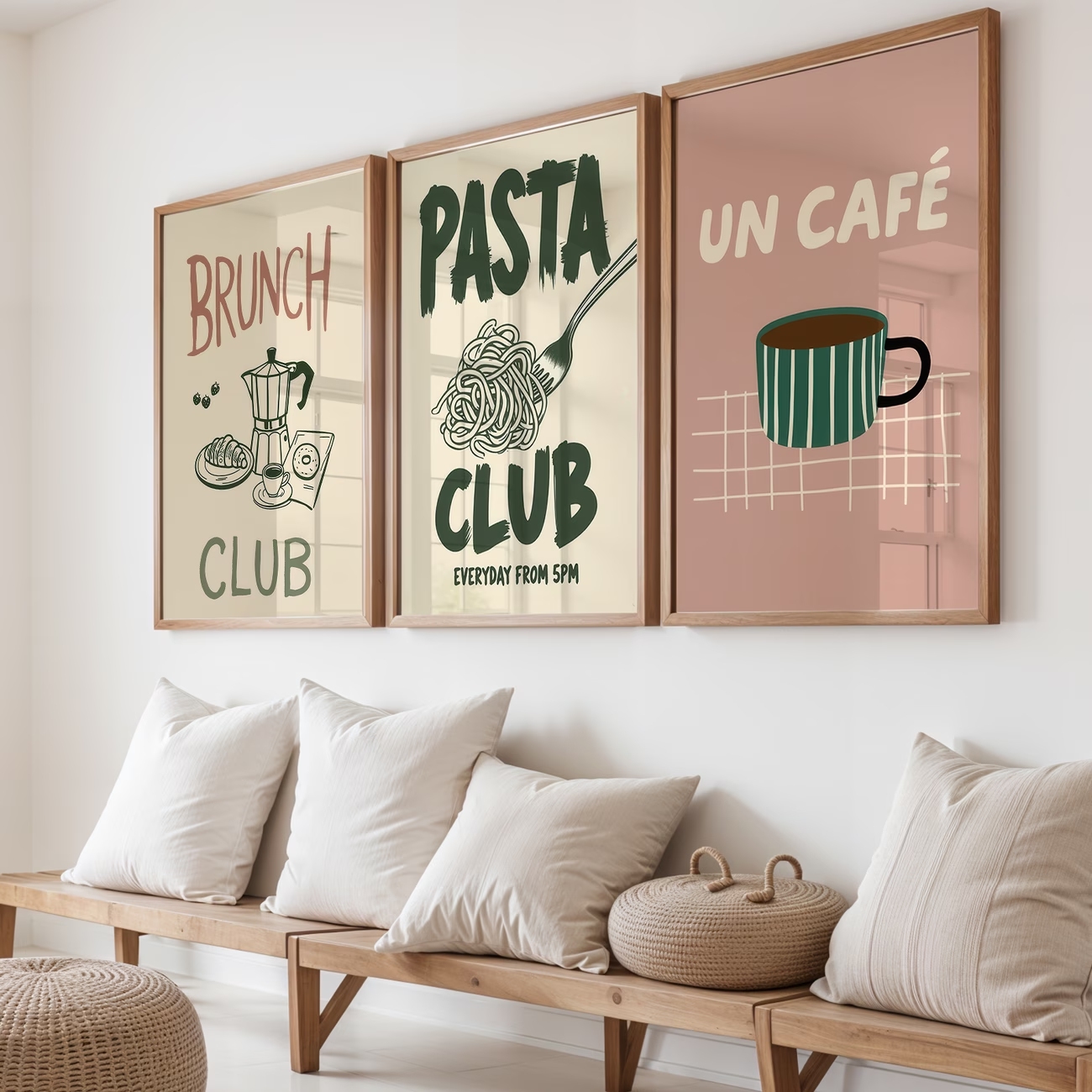 3pcsModern Pasta Club, Coffee, - Home Decor Wall Pictures 评论和价格