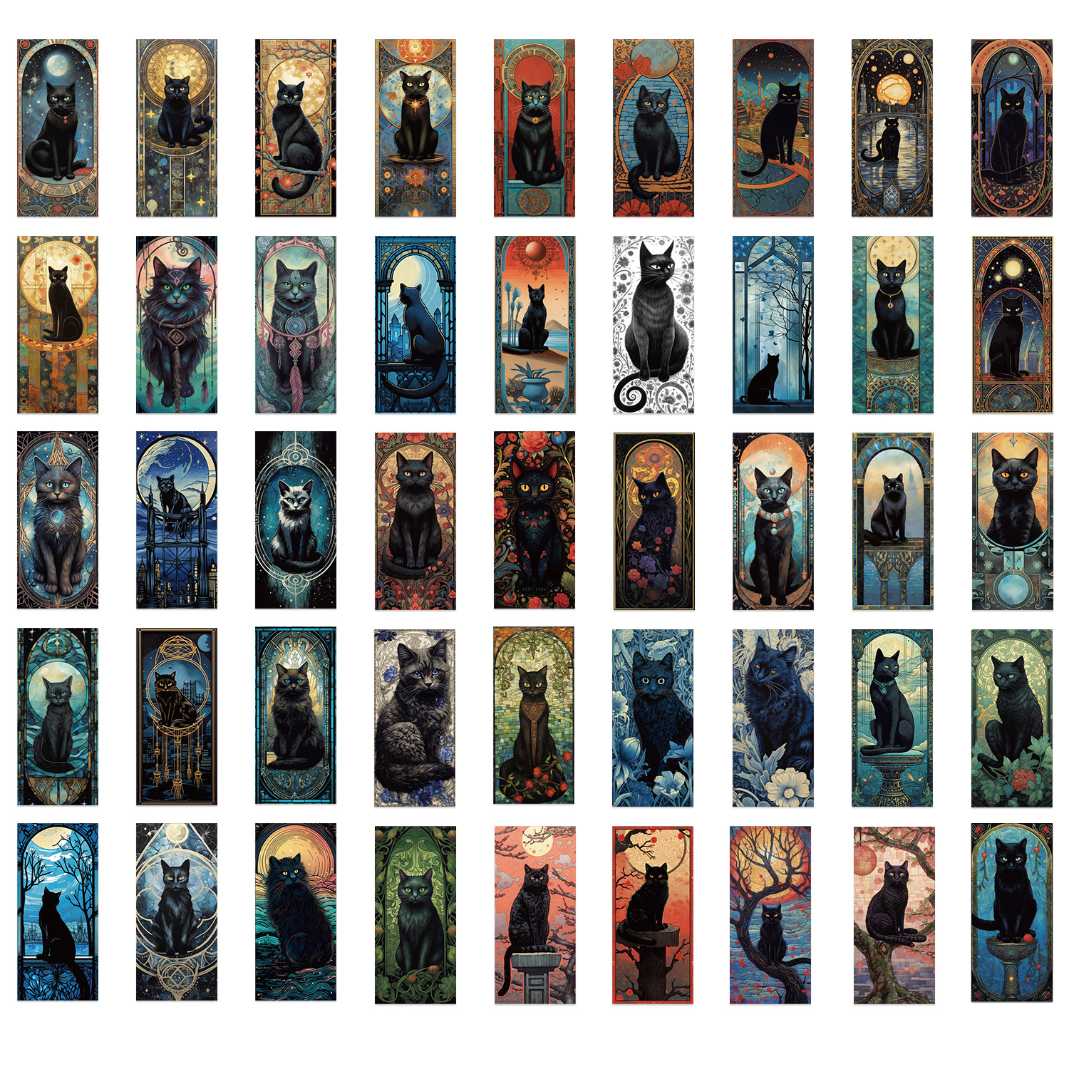 60PCS Dark Gothic Black Cat Ho - Flooring Home Decor 评论和价格