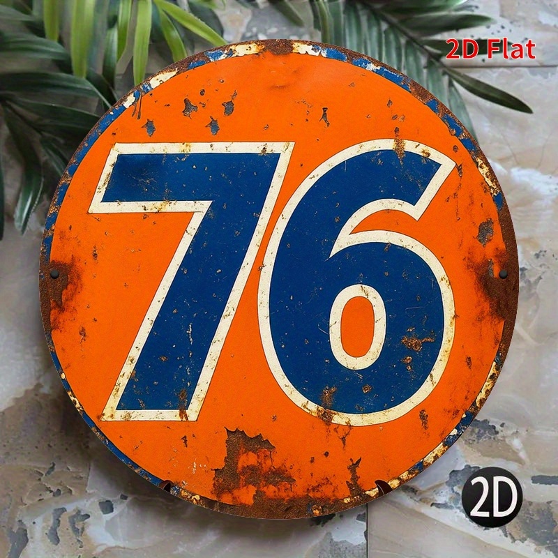 [2D Flat] Vintage 76 Gas Stati - Home Decor Orange 评论和价格