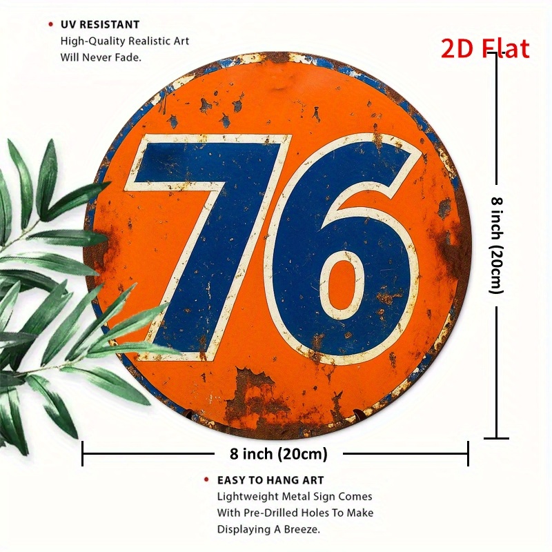 [2D Flat] Vintage 76 Gas Stati - Home Decor Orange 评论和价格
