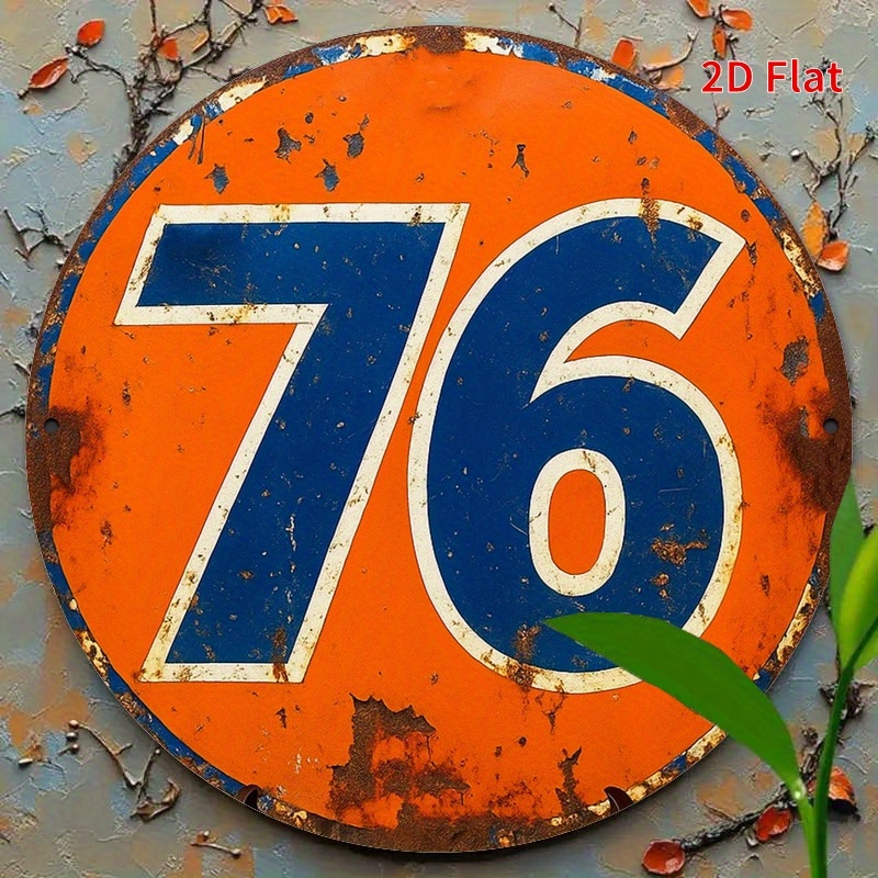 [2D Flat] Vintage 76 Gas Stati - Home Decor Orange 评论和价格