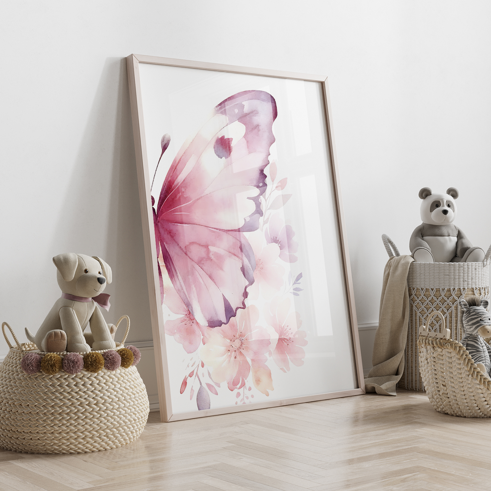 3pcs Cartoon Children Pink Lov - Home Decor Wall Pictures 评论和价格