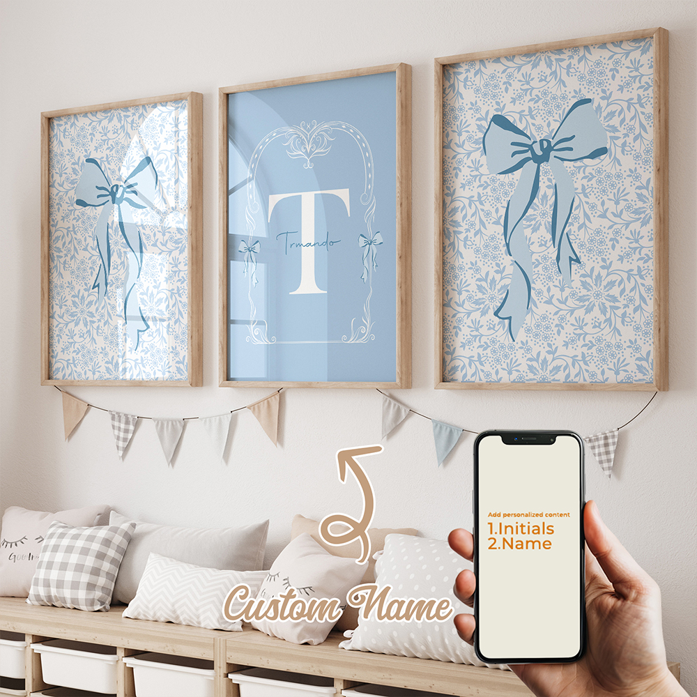 3pcs Personalized Custom Name  - Home Decor Wall Pictures 评论和价格