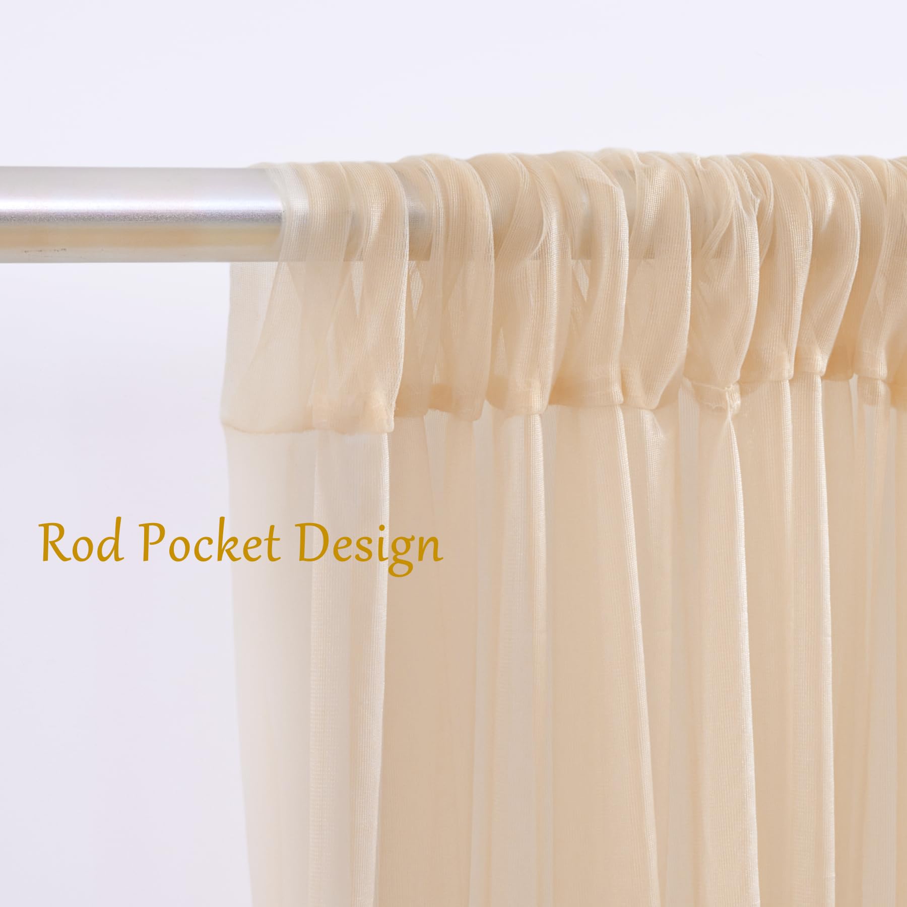 Wrinkle Chiffon Backdrop Curta - Blackout Curtains 评论和价格