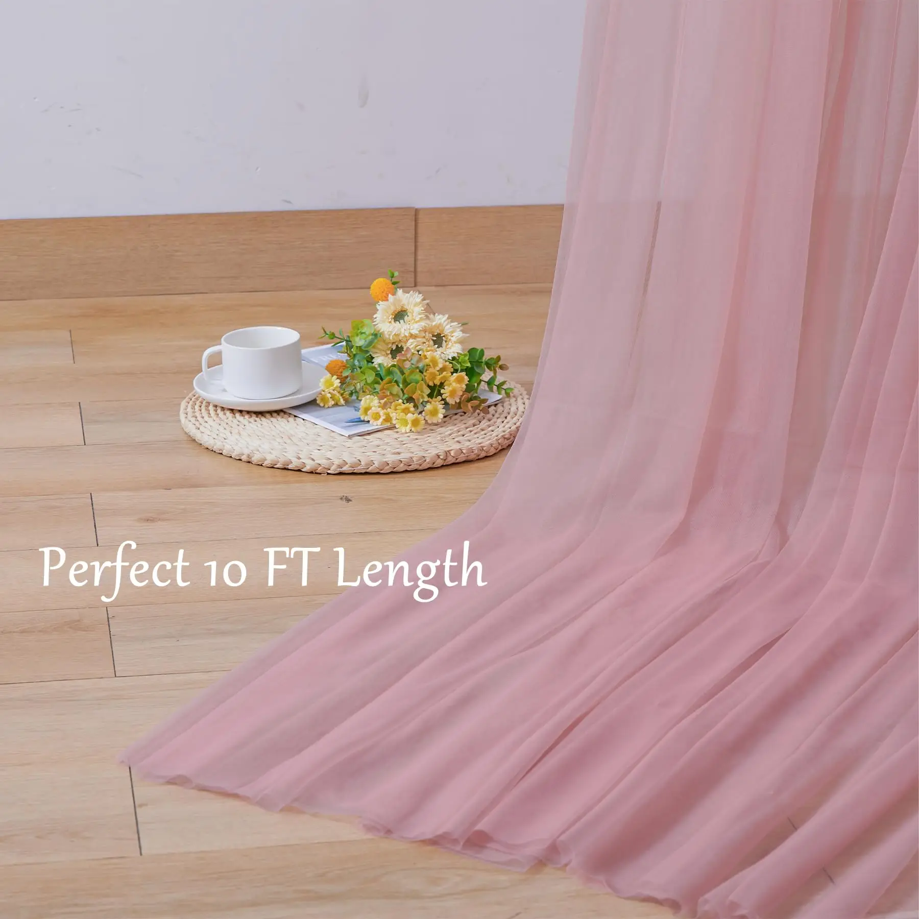 Wrinkle Chiffon Backdrop Curta - Blackout Curtains 评论和价格
