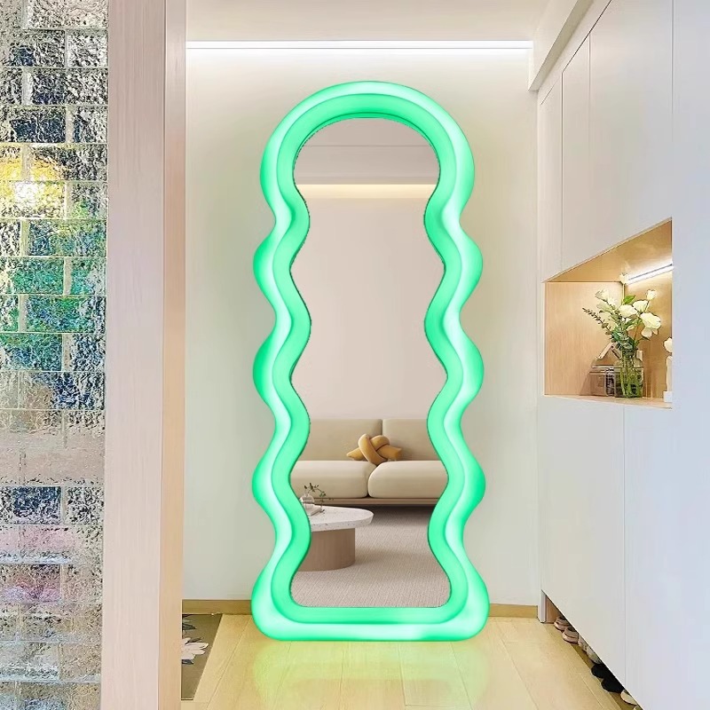 Korean Style Light Mirror Wavy - Flooring Home Decor 评论和价格