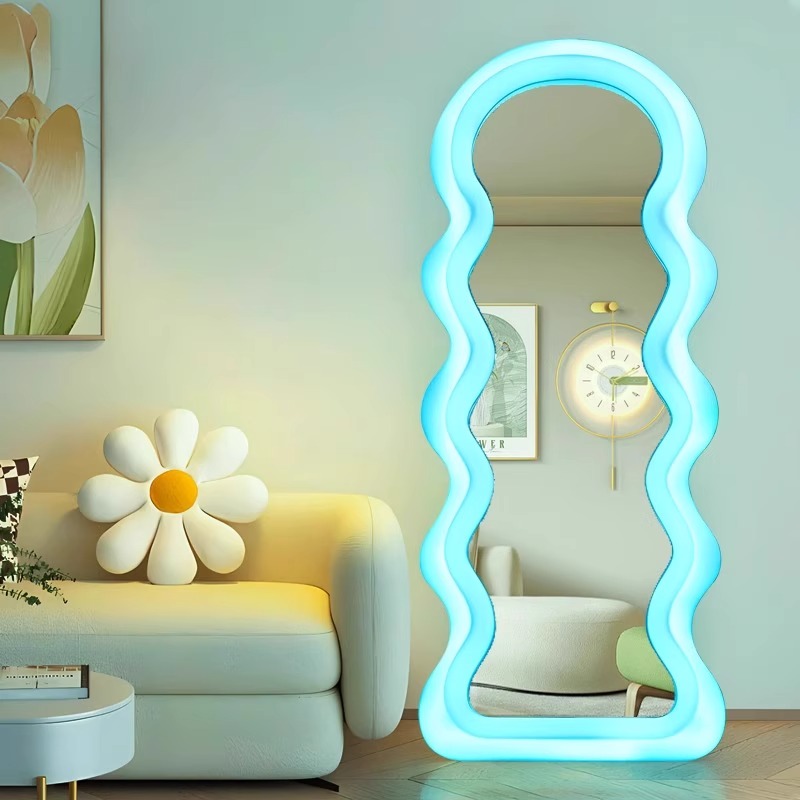 Korean Style Light Mirror Wavy - Flooring Home Decor 评论和价格