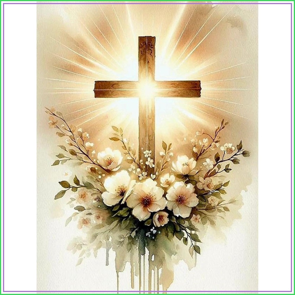Religious Cross Diamond Art Ki - Home Decor Product 评论和价格