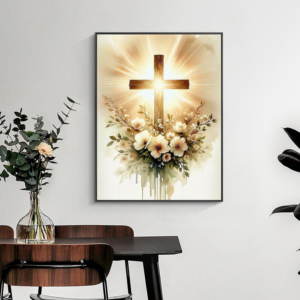 Religious Cross Diamond Art Ki - Home Decor Product 评论和价格