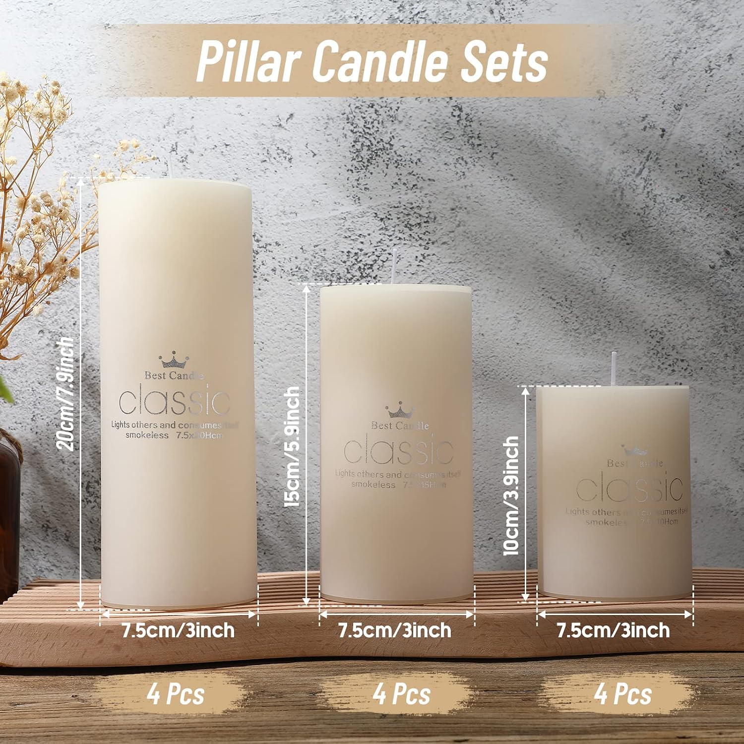 12 Pillar Candles Bulk 3